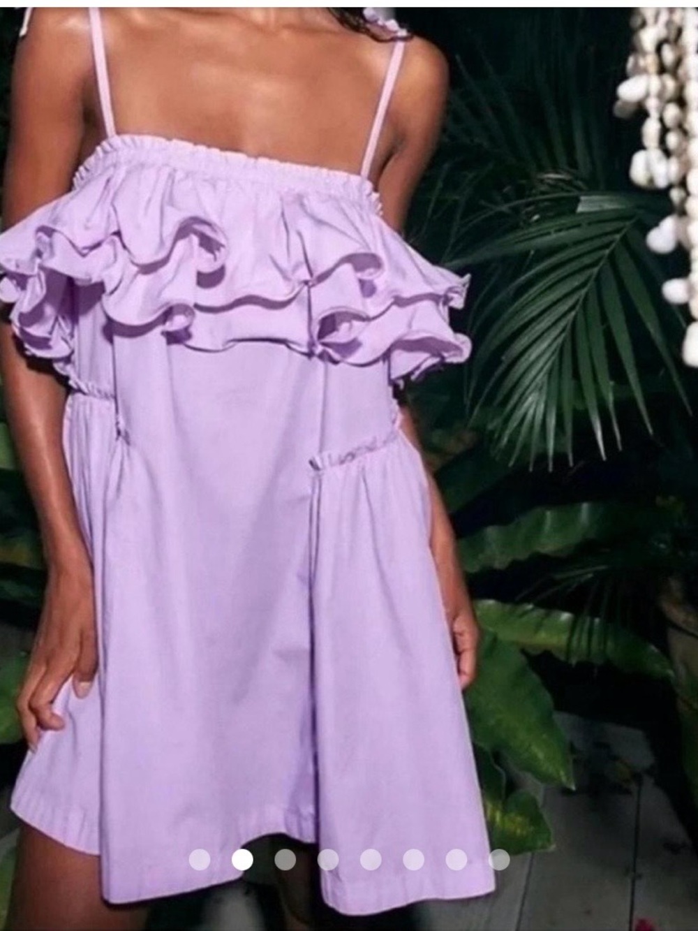 Free People Lavender Ruffle Mini Dress